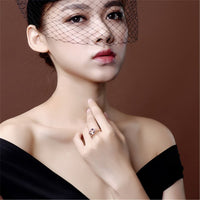 Cubic Zirconia & 18k Rose Gold-Plated Oval Eternity Ring - streetregion