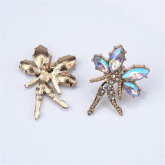 Iridescent Crystal & Cubic Zirconia Fairy Stud Earrings
