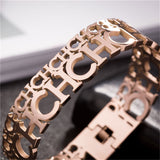 18k Rose Gold-Plated 'CH' Bangle - streetregion