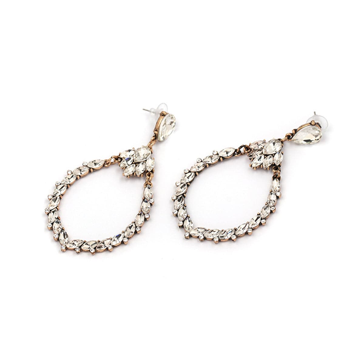 Crystal & Cubic Zirconia Marquise-Cut Drop Earrings