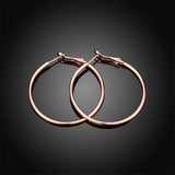 Rose Goldtone Hoop Earrings - streetregion