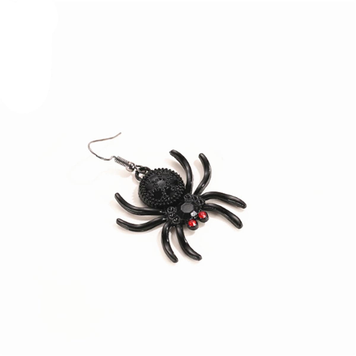 Black Cubic Zirconia Spider Drop Earrings, drop earrings for women, botanical inspired, side view