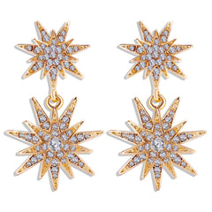 Cubic Zirconia & 18K Gold-Plated Sun Drop Earrings