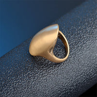 Goldtone Oval Band Ring