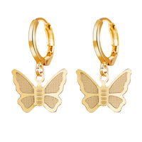 Goldtone Butterfly Drop Earrings