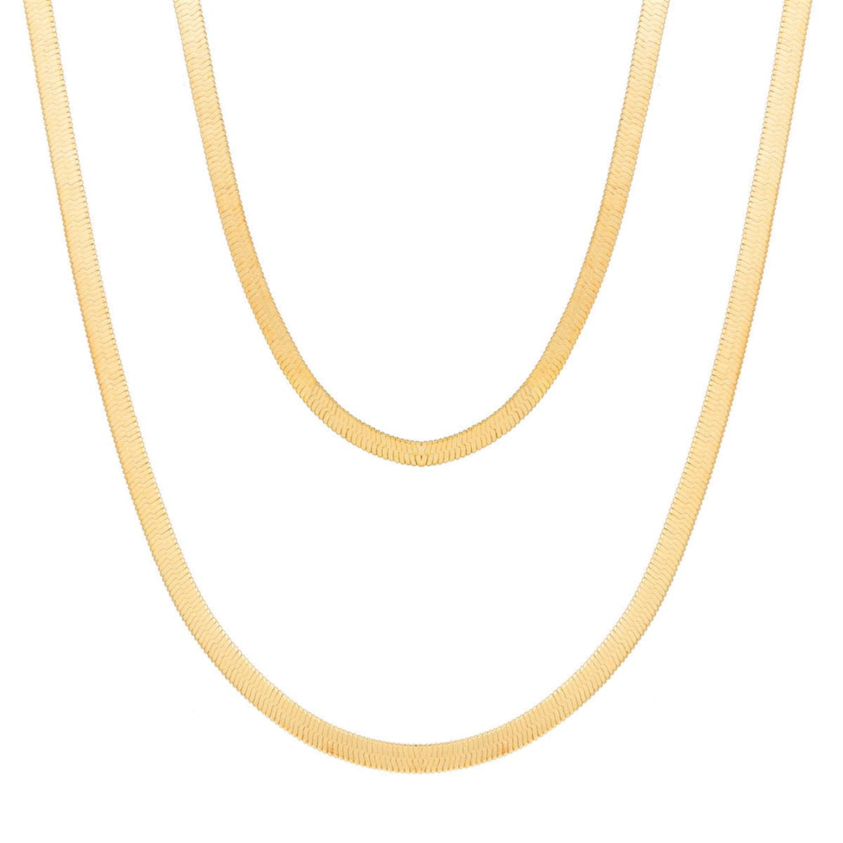 18K Gold-Plated Snake Chain Layered Necklace