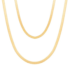 18K Gold-Plated Snake Chain Layered Necklace