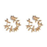 18K Gold-Plated Botany Circle Cluster Stud Earrings