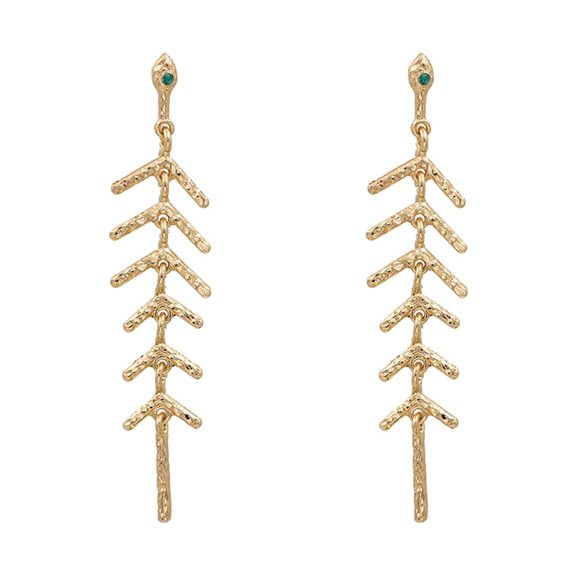 18K Gold-Plated Salix Leaf Drop Earrings