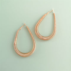 18K Gold-Plated Spring Open Teardrop Earrings