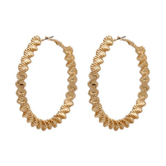 18K Gold-Plated Twisted Twine Hoop Earrings