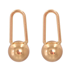 18K Gold-Plated Pin & Ball Drop Earrings