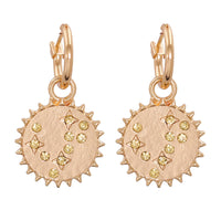Champagne Cubic Zirconia & 18K Gold-Plated Sun Drop Earrings