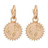 Champagne Cubic Zirconia & 18K Gold-Plated Sun Drop Earrings