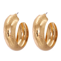18K Gold-Plated Serpentine Hoop Earrings