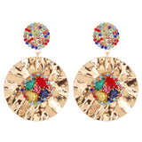 Red Multicolor Crystal & Cubic Zirconia 18K Gold-Plated Drop Earrings