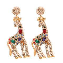 Crystal & Cubic Zirconia Giraffe Drop Earrings