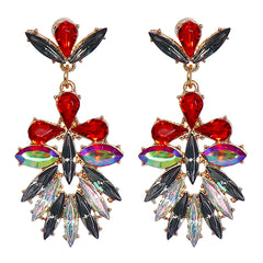 Red Crystal & 18K Gold-Plated Botany Drop Earrings