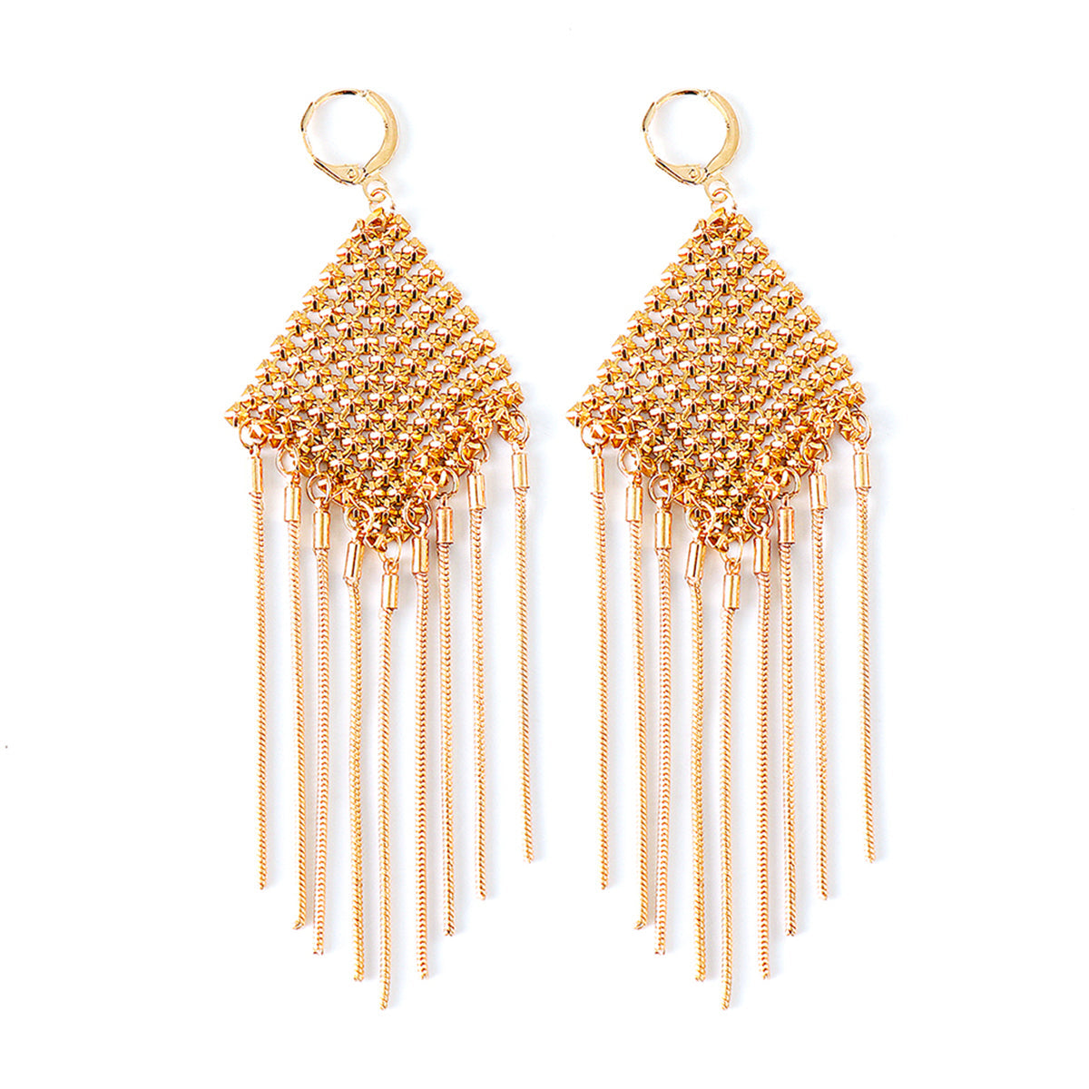 18K Gold-Plated Woven Tassel Drop Earrings