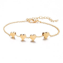 18K Gold-Plated Heart Bracelet