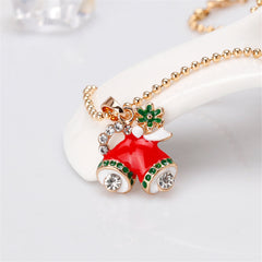 Cubic Zirconia & 18K Gold-Plated Botany Bell Pendant Necklace