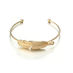 18K Gold-Plated 'Love' Snowflake Antlers Bangle & Cuff Set