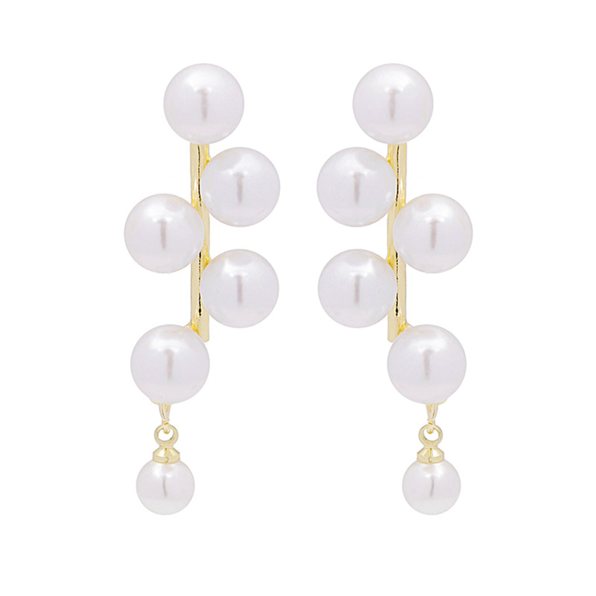 Pearl & 18K Gold-Plated Drop Earrings