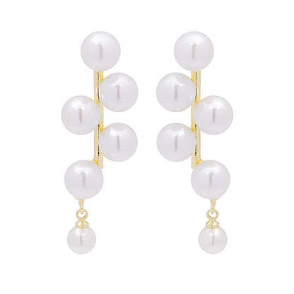 Pearl & 18K Gold-Plated Drop Earrings