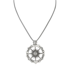 Silver-Plated Sun Pendant Necklace