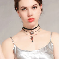 Crystal & Cubic Zirconia Sun Layered Pendant Necklace