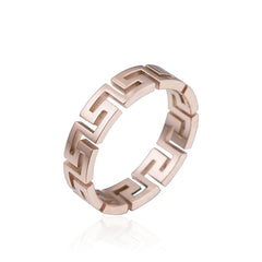 18k Rose Gold-Plated Great Wall Band - streetregion