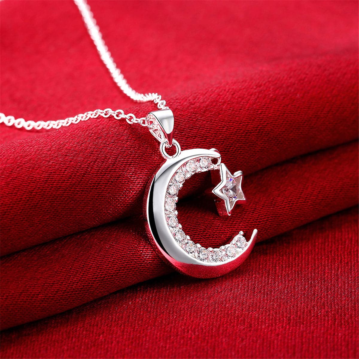 Cubic Zirconia & Silver-Plated Mood Pendant Necklace - streetregion