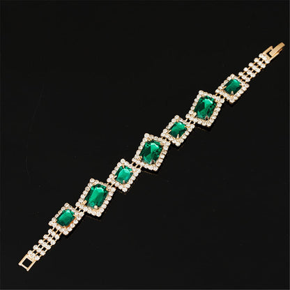 Cubic Zirconia and Crystal 18K Gold-Plated Moon and Stars Cuff Bracelet Set, gold bracelet for women, detail close-up