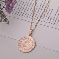 18k Rose Gold-Plated Argencoppere Peso Pendant Necklace - streetregion