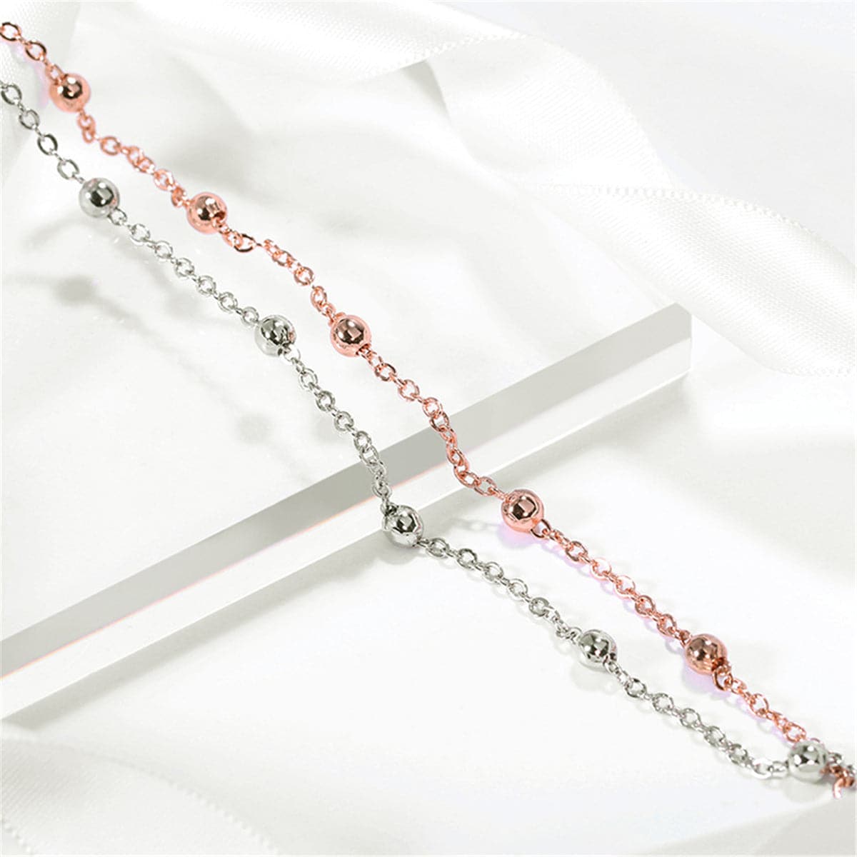 Two-Tone Layered Bead Bracelet