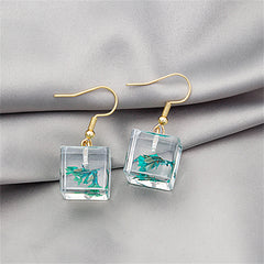 Botany & 18K Gold-Plated Cube Drop Earrings