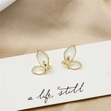 Cubic Zirconia & Enamel 18k Gold-Plated Butterfly Stud Earrings