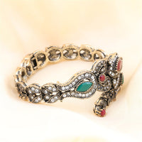 Blue Resin & Cubic Zirconiai Botany Bangle