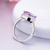 Blue & White Crystal Hola Ring
