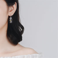 Opal & Crystal Vine Drop Earrings - streetregion