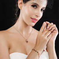 Crystal & cubic zirconia Clover Pendant Necklace - streetregion