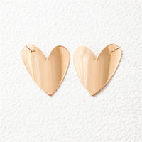 18k Gold-Plated Heart Stud Earrings