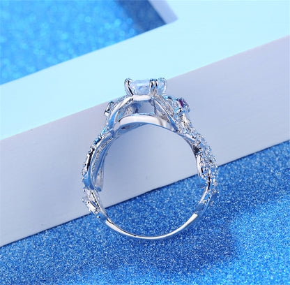 Crystal & Cubic Zirconia Openwork Skull Ring