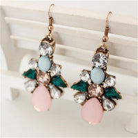 Pink Cubic Zirconia & 18k Gold-Plated Prong-Set Drop Earrings