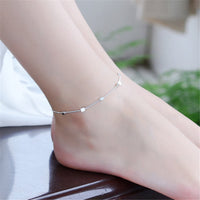 Fine Silver-Plated Cube Anklet