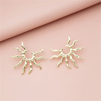 18k Gold-Plated Sun Stud Earrings