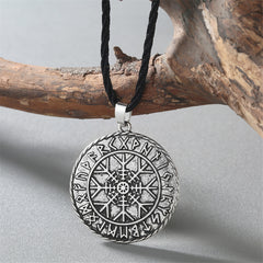Silver-Plated Compass Pendant Necklace