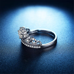 Crystal & Cubic Zirconia Crown Ring