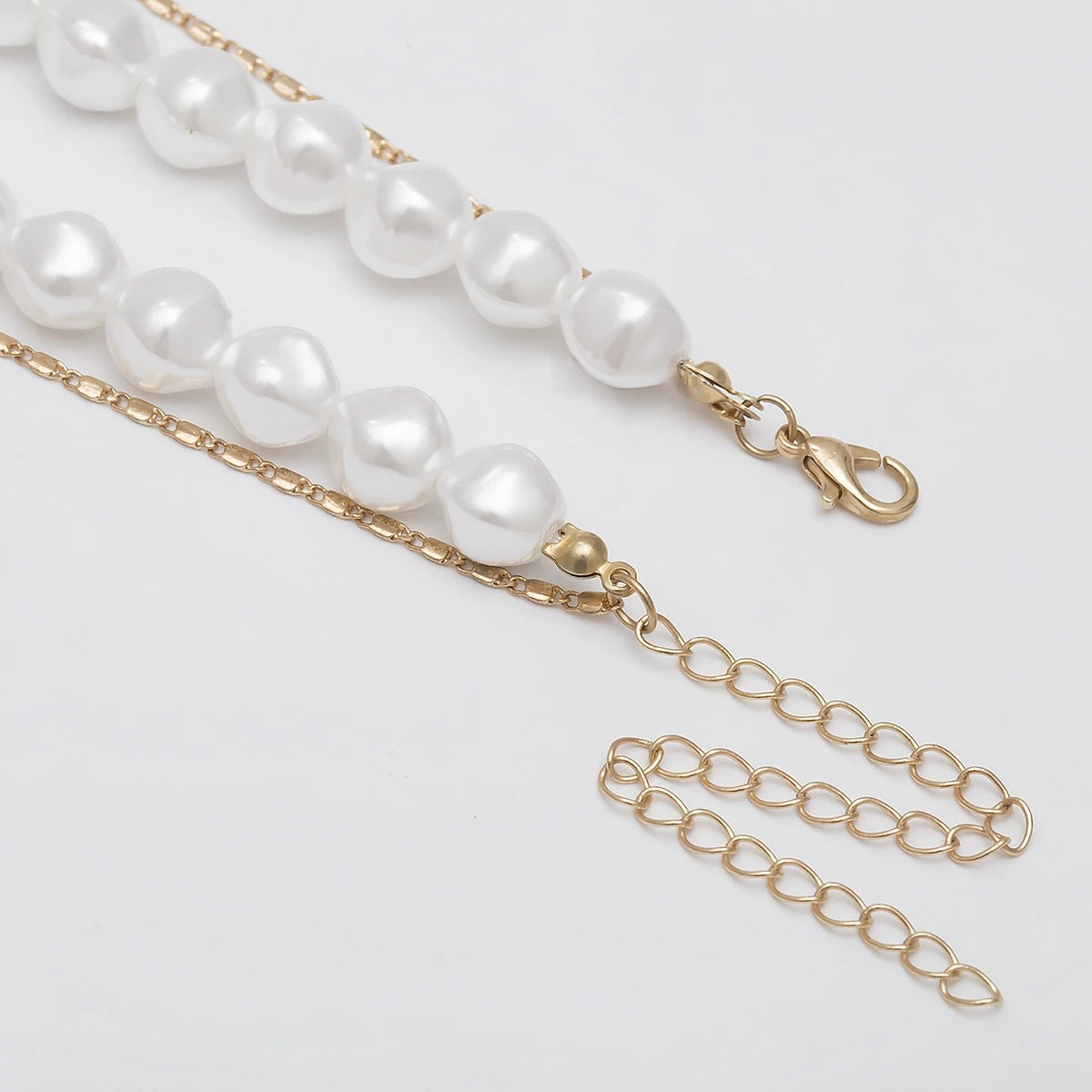 Pearl & 18K Gold-Plated Coin Layered Necklace