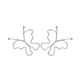 Silver-Plated Openwork Butterfly Stud Earrings